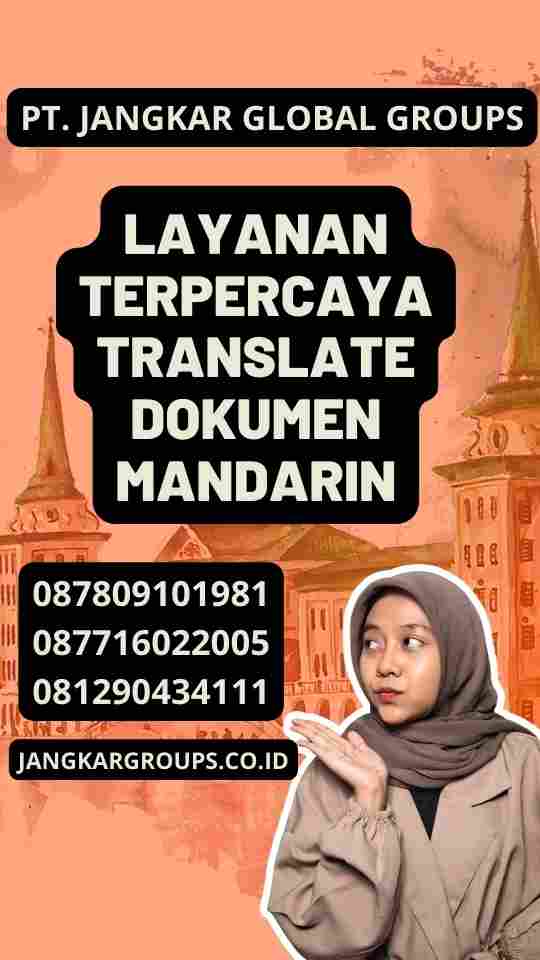 Layanan Terpercaya Translate Dokumen Mandarin