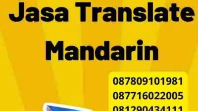 Rekomendasi Jasa Translate Mandarin