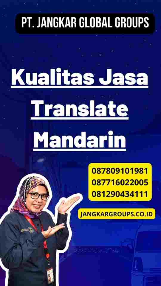 Kualitas Jasa Translate Mandarin