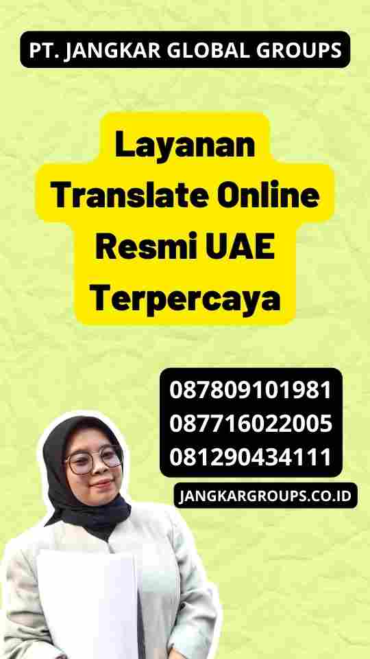 Layanan Translate Online Resmi UAE Terpercaya