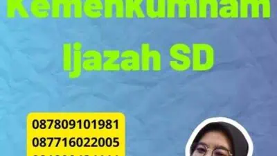 Legalisir Kemenkumham Ijazah SD