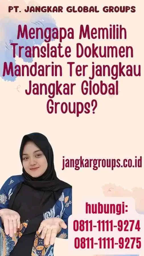 Mengapa Memilih Translate Dokumen Mandarin Terjangkau Jangkar Global Groups