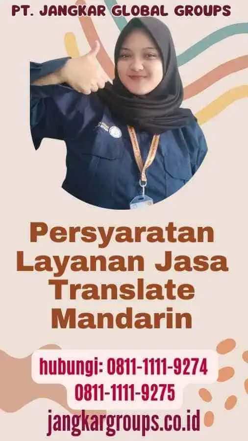 Persyaratan Layanan Jasa Translate Mandarin