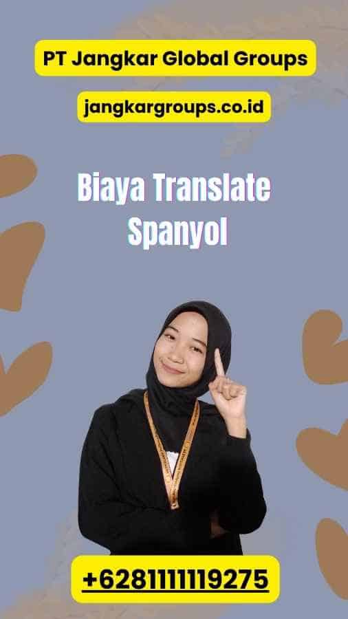 Biaya Translate Spanyol