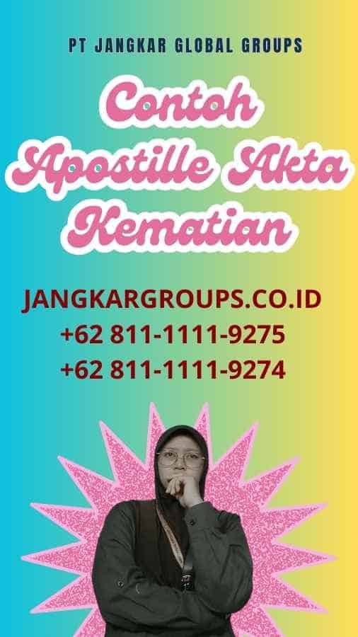 Contoh Apostille Akta Kematian