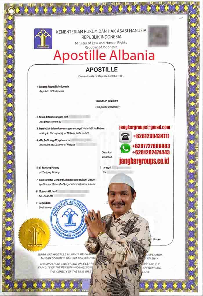 Contoh Apostille Albania