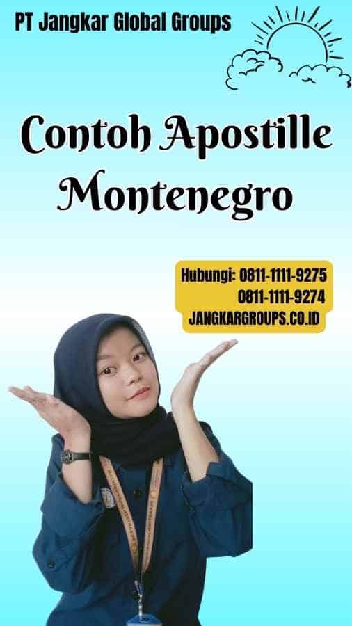 Contoh Apostille Montenegro