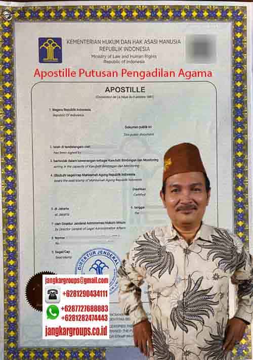 Contoh Apostille Putusan Pengadilan Agama