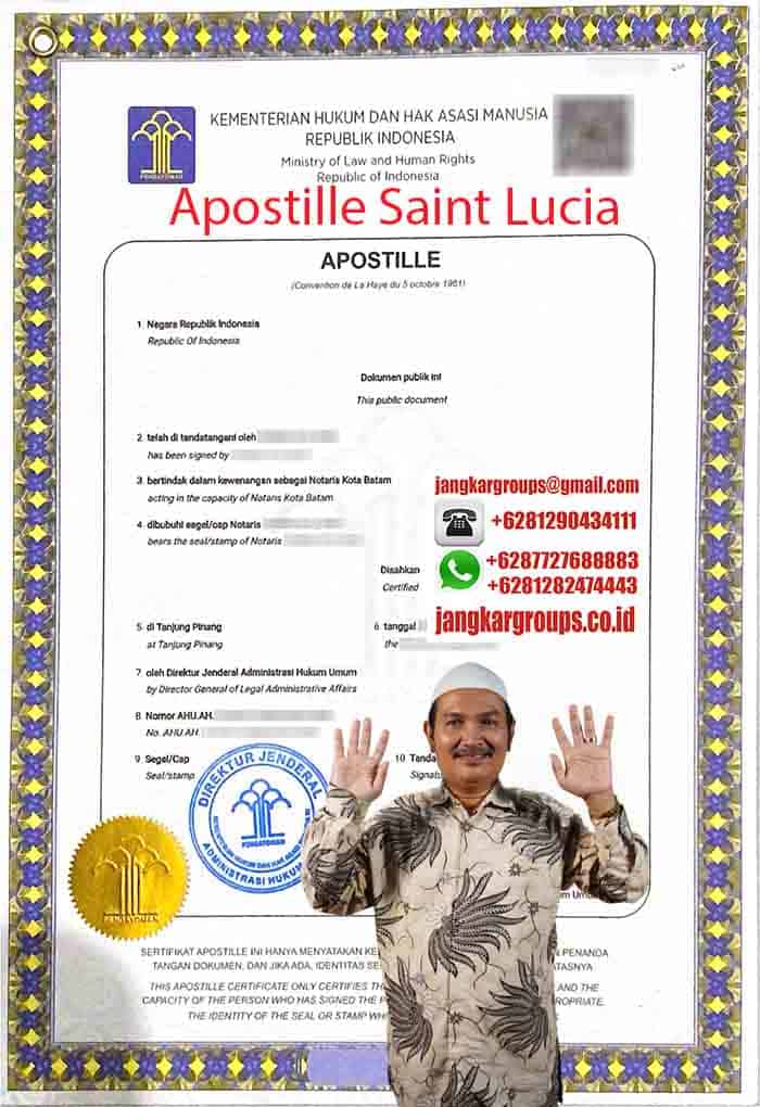 Contoh Apostille Saint Lucia
