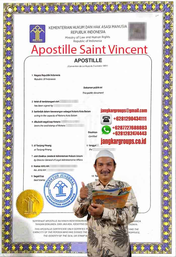 Contoh Apostille Saint Vincent
