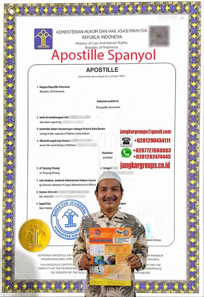 Contoh Apostille Spanyol