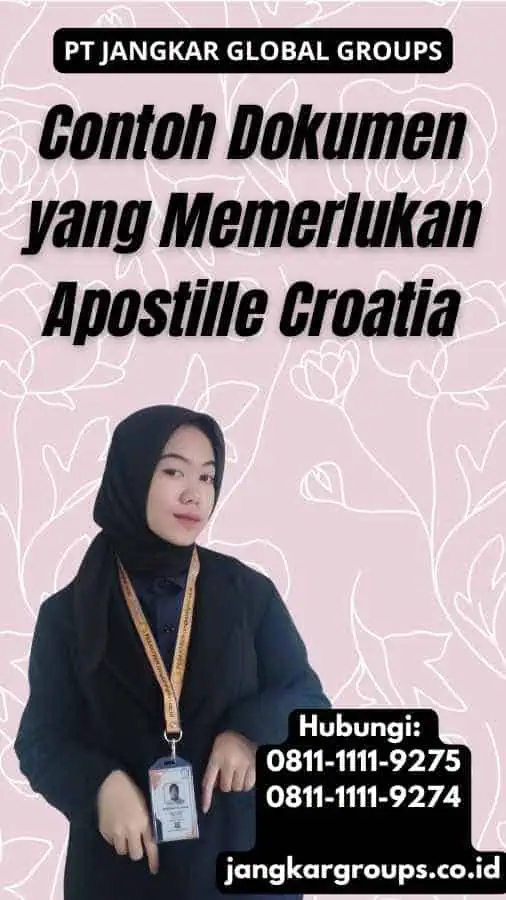 Contoh Dokumen yang Memerlukan Apostille Croatia