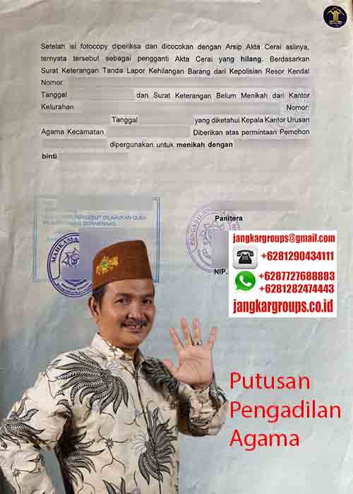 Contoh Putusan Pengadilan Agama