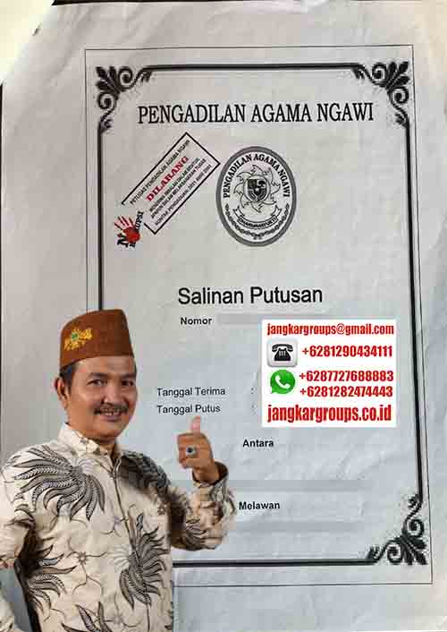 Contoh Salinan Putusan Pengadilan Agama