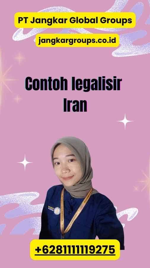 Contoh legalisir Iran