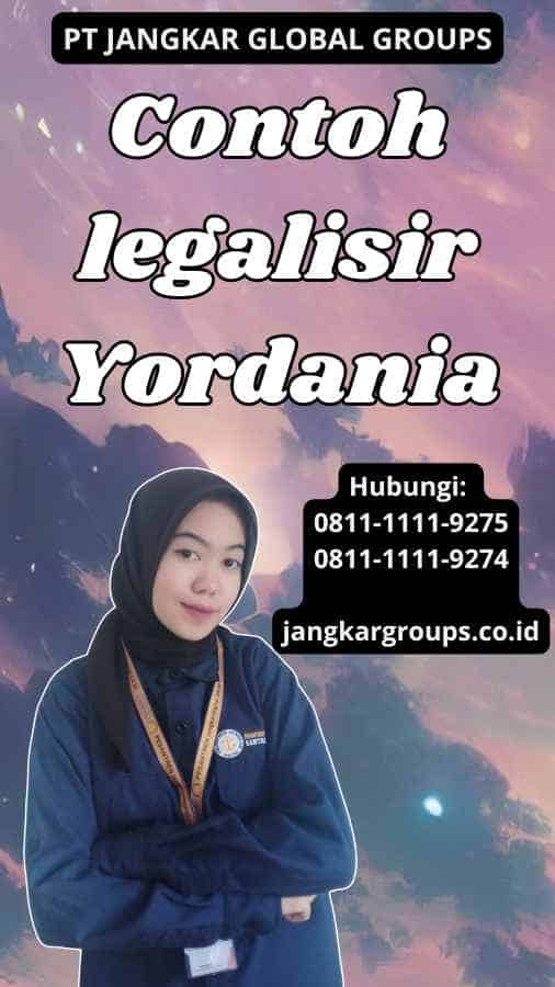 Contoh legalisir Yordania