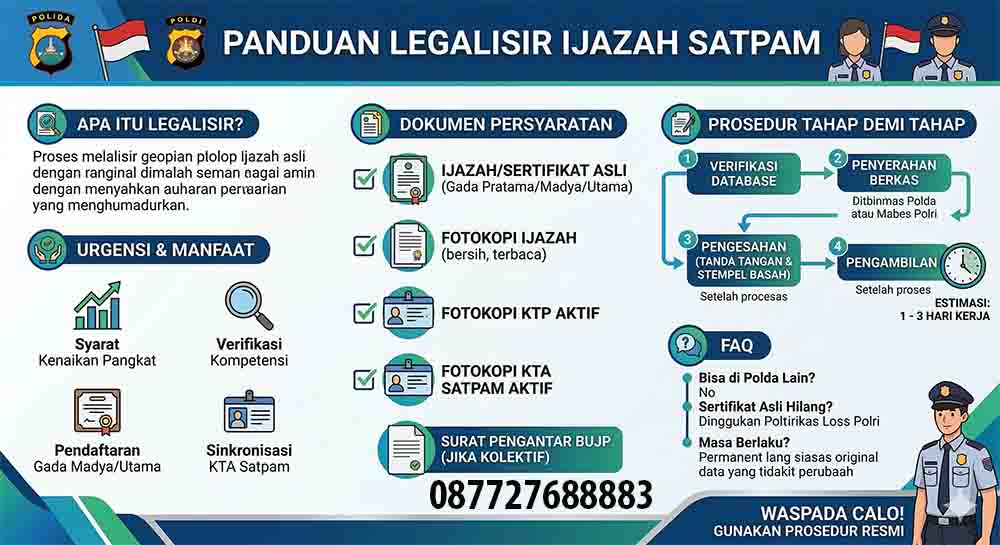 Infografis Legalisir Ijazah Satpam