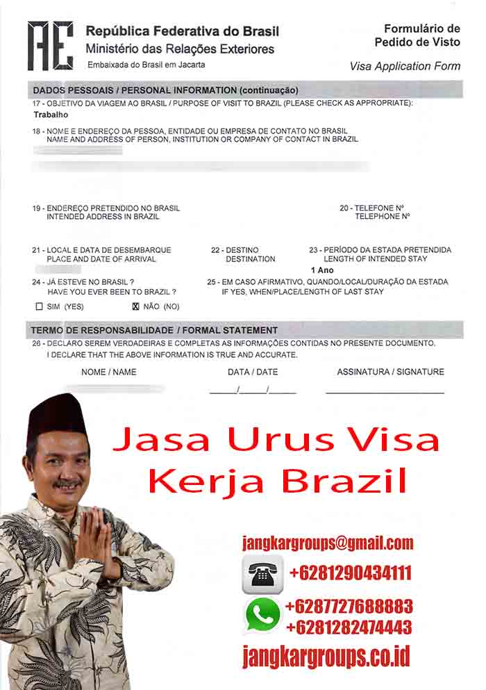 Jasa Urus Visa Kerja Brazil