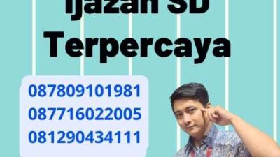 Legalisir Dokumen Ijazah SD Terpercaya