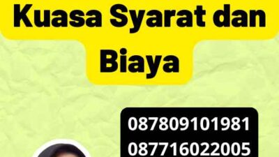 Legalisir Pengadilan Surat Kuasa Syarat dan Biaya