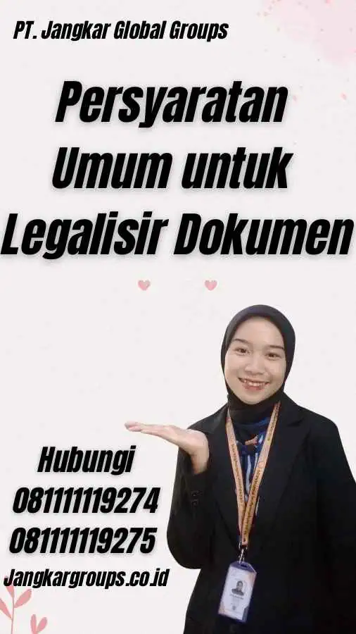 Persyaratan Umum untuk Legalisir Dokumen - Contoh legalisir Gambia