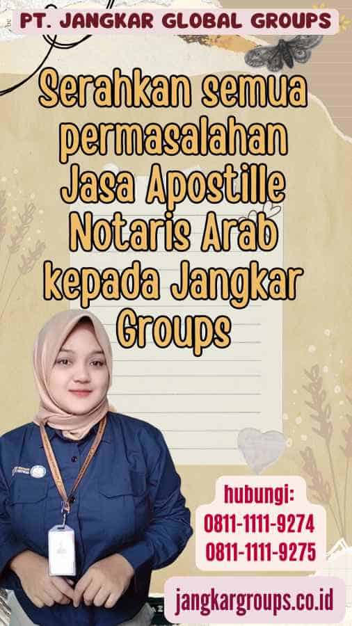 Serahkan semua permasalahan Jasa Apostille Notaris Arab kepada Jangkar Groups