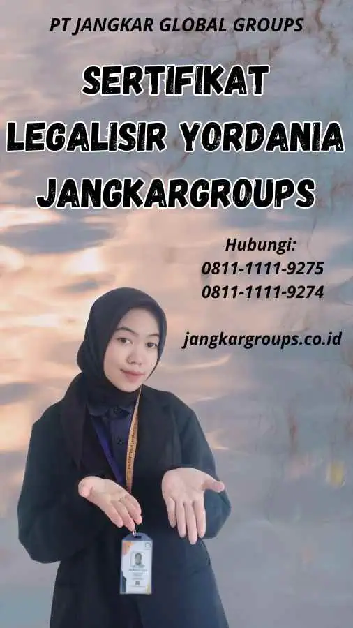 Sertifikat legalisir Yordania Jangkargroups