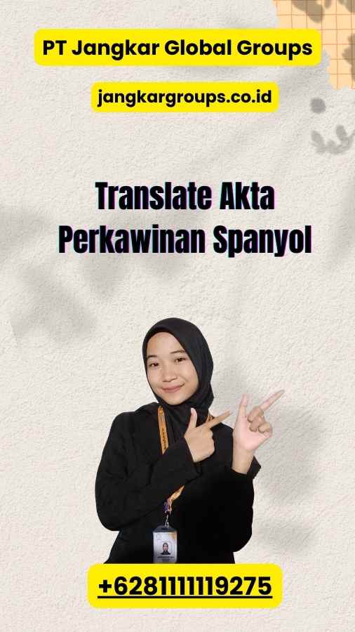 Translate Akta Perkawinan Spanyol