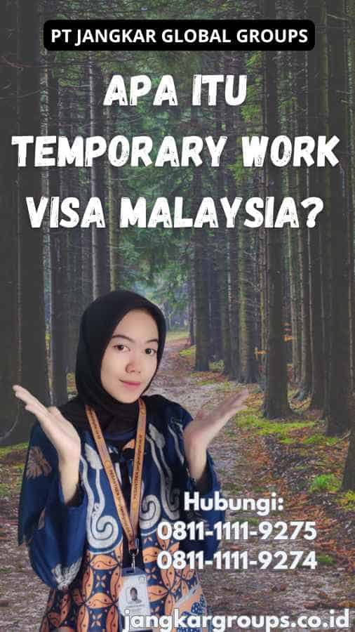 Apa itu Temporary Work Visa Malaysia