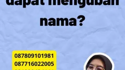 Berapa kali kita dapat mengubah nama?