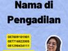 Biaya Ganti Nama di Pengadilan