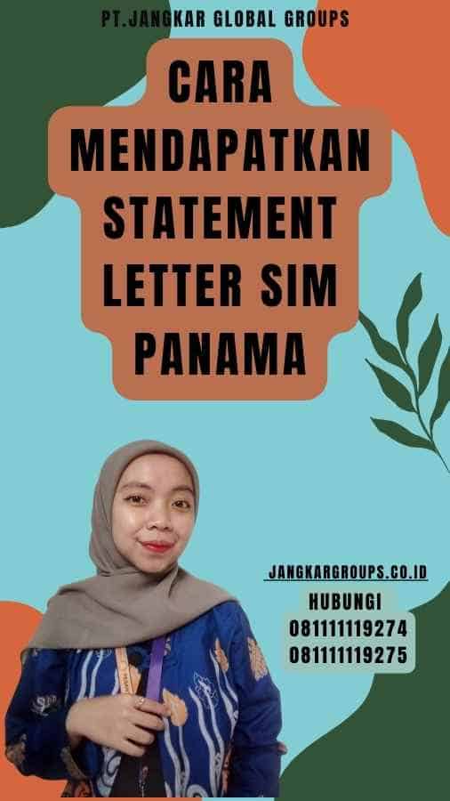 Cara Mendapatkan Statement Letter SIM Panama