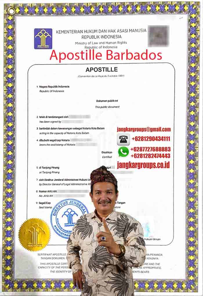 Contoh Apostille Barbados