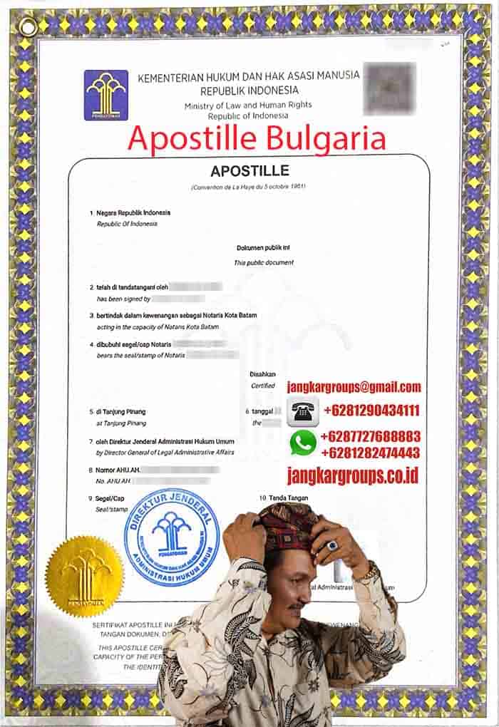 Contoh Apostille Bulgaria