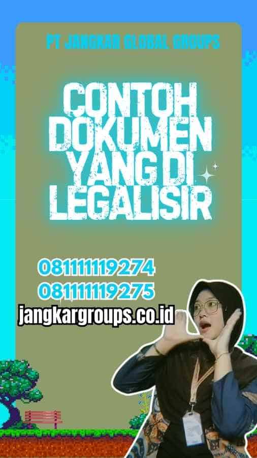 Contoh Dokumen yang Di legalisir