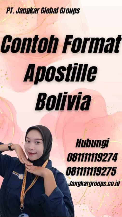 Contoh Format Apostille Bolivia