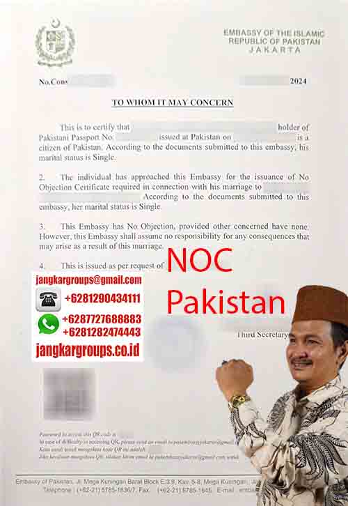 Contoh NOC Pakistan