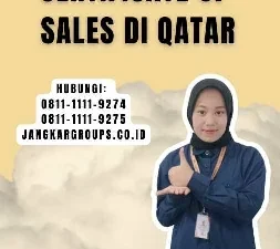 Legalisir Certificate Of Sales di Qatar