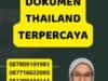 Legalisir dokumen Thailand Terpercaya