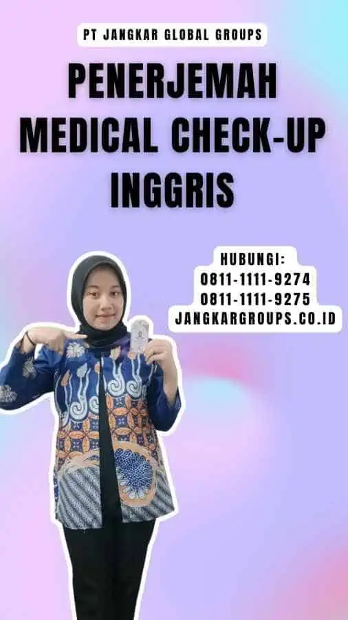 Penerjemah Medical Check-Up Inggris