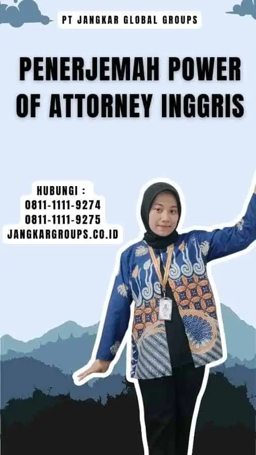 Penerjemah Power Of Attorney Inggris