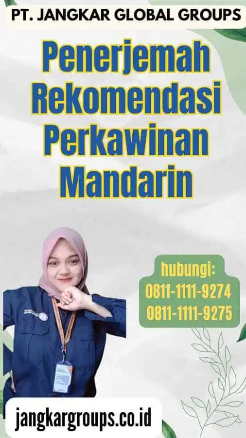 Penerjemah Rekomendasi Perkawinan Mandarin