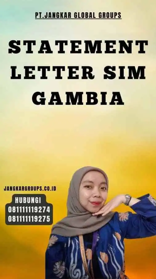 Statement Letter SIM Gambia