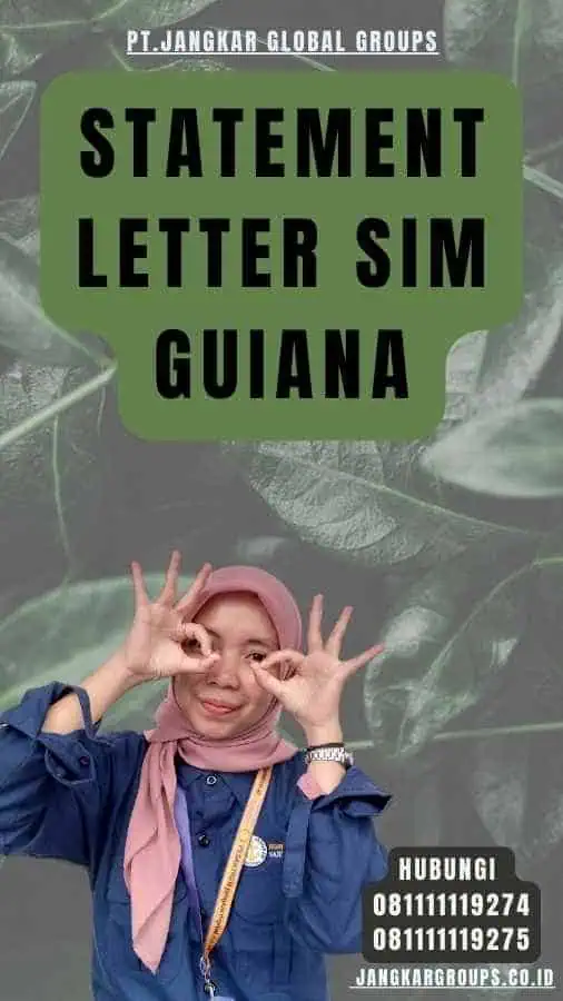 Statement Letter SIM Guiana