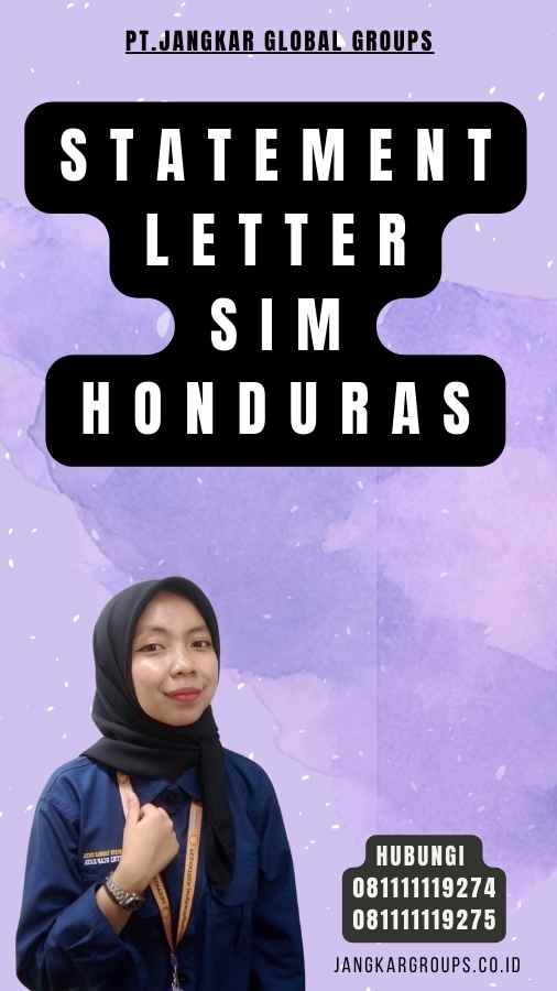 Statement Letter SIM Honduras