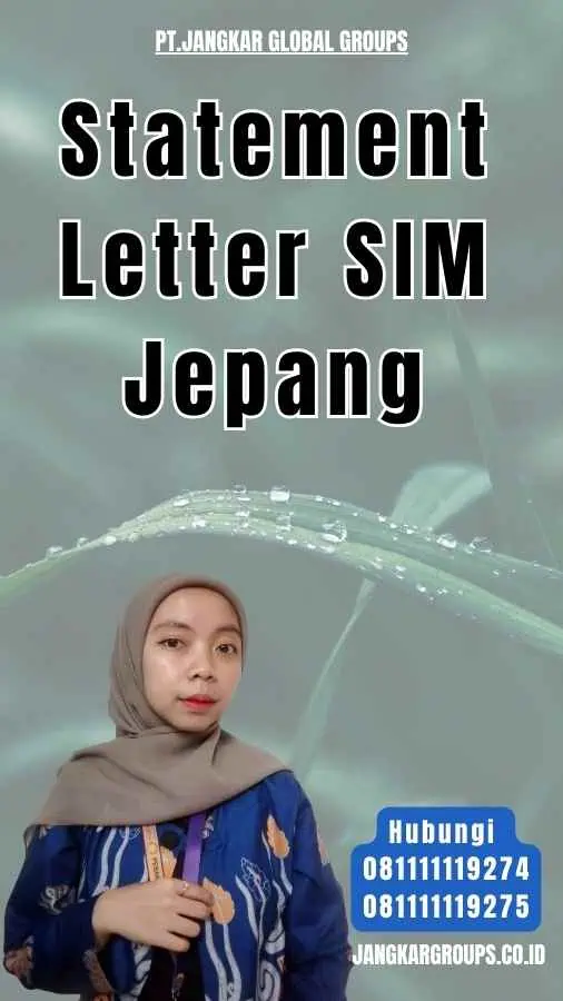 Statement Letter SIM Jepang