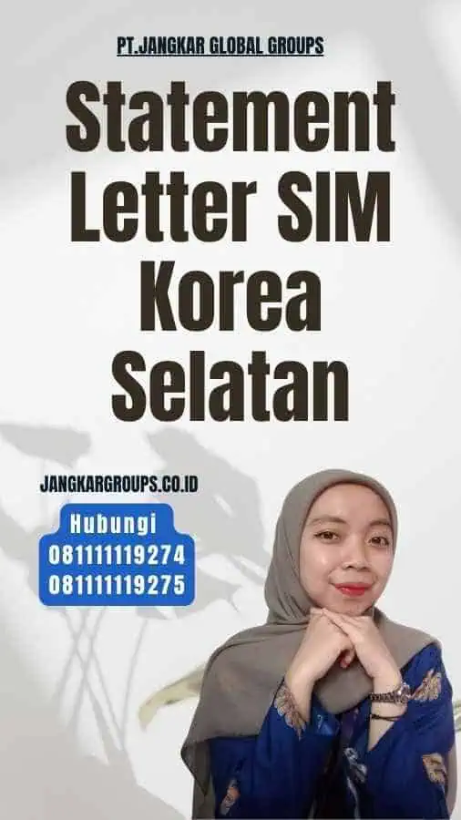 Statement Letter SIM Korea Selatan