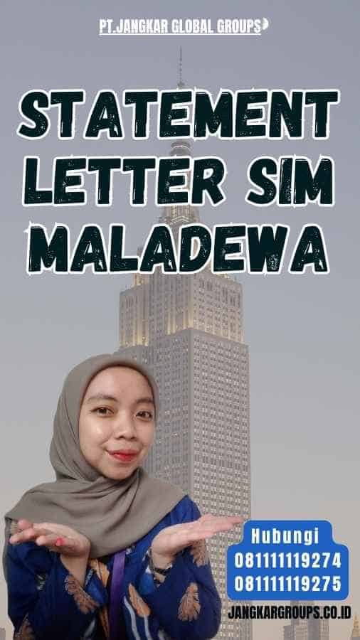 Statement Letter SIM Maladewa