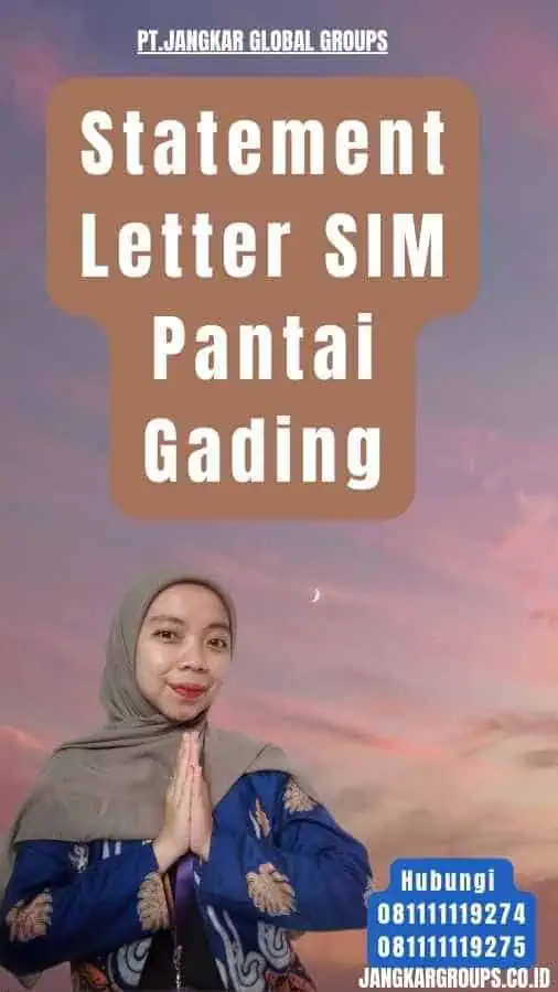 Statement Letter SIM Pantai Gading