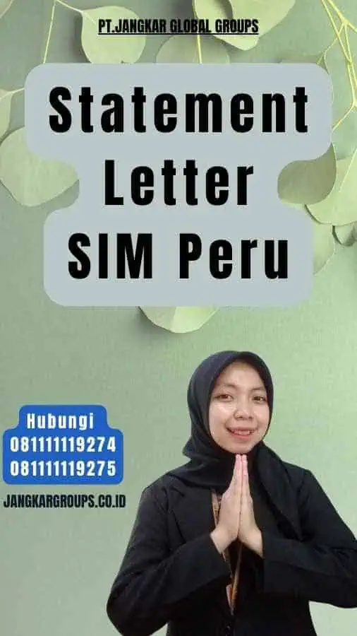 Statement Letter SIM Peru